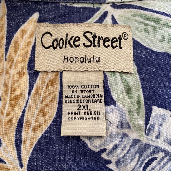 COOKE STREET Aloha Hawaiian Floral Reverse Shirt Men 2XL XXL - Picture 6 of 7